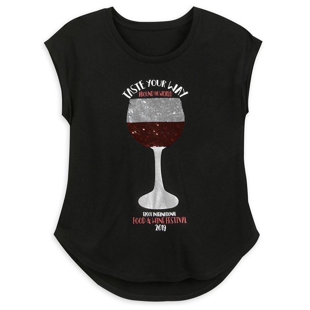 Epcot International Food & Wine Festival 2019 Reversible Sequin T-Shirt - Women